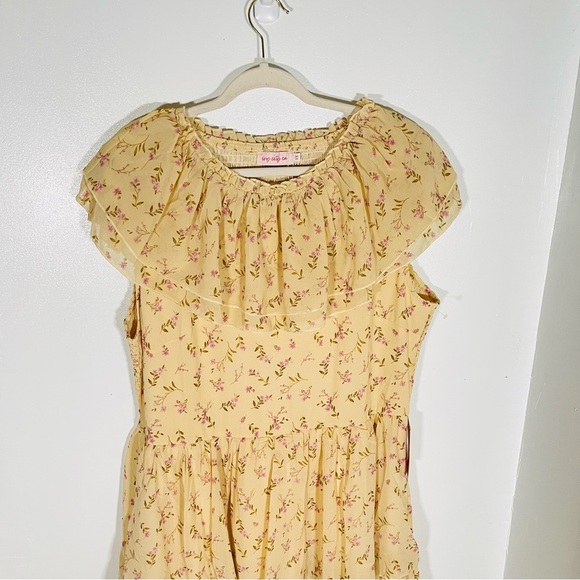 NWT Ivy City Co. Darla Yellow Floral Tiered Maxi Dress Bohemian Wedding Size 1X - Picture 4 of 9
